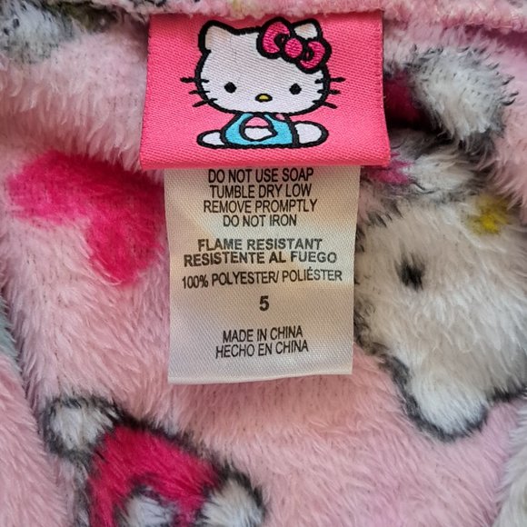 Hello Kitty Pajamas Hello Kitty Kids Bathrobe Sz 5 Poshmark